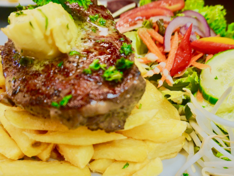 Rams Ribeye Steak with garlic butter